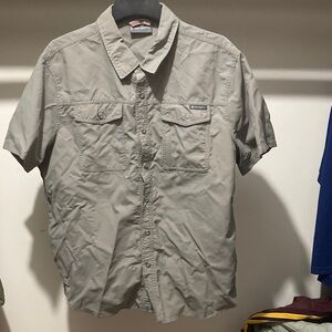 Free Country Men's Casual Gray Button Down Shirt